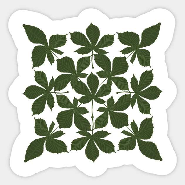 Green chestnut leaves. Sticker by eliant